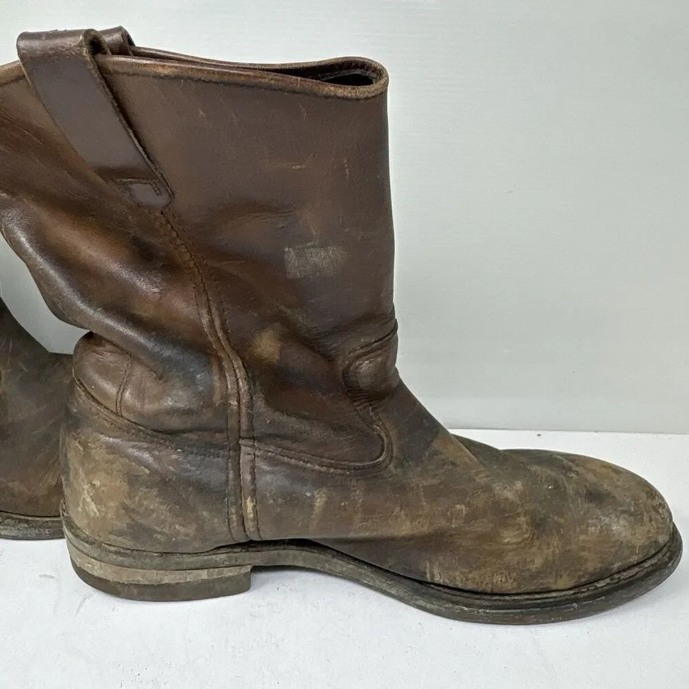VTG 1996 Red Wing Pecos 12 3E Extra Wide Steel Toe Boots PT91 Distressed
